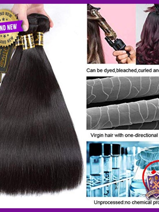 18A Straight Human Hair Extensions 100% Unprocessed Indian Virgin Hair